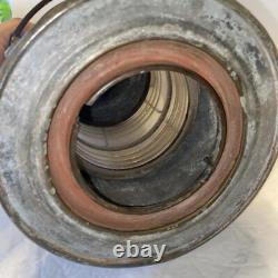 Antique/Vintage Nautical Ship Lamp Oil Lantern Ribbed Globe Good Condition 17.5