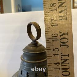 Antique/Vintage Nautical Ship Lamp Oil Lantern Ribbed Globe Good Condition 17.5