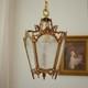 Antique Vintage Ornate Brass Glass Hanging Ceiling Light Lantern Pendant Lamp