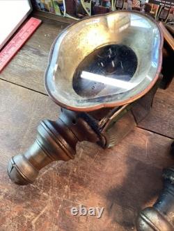 Antique Vintage Pair Coach Carriage Buggy Automobile Candle Lanterns Lamps