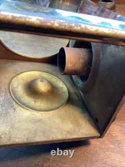 Antique Vintage Pair Coach Carriage Buggy Automobile Candle Lanterns Lamps