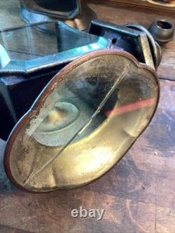 Antique Vintage Pair Coach Carriage Buggy Automobile Candle Lanterns Lamps