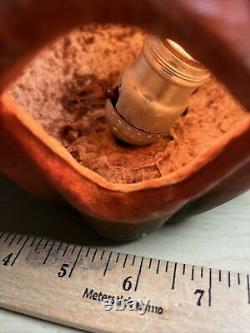 Antique Vintage Paper Mache Halloween Jack-O-lantern Pumpkin Lantern Light