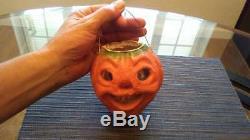 Antique Vintage Paper Mache Jack-o-lantern Pumpkin All Original Excellent Cond