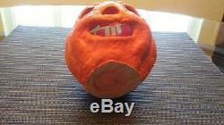 Antique Vintage Paper Mache Jack-o-lantern Pumpkin All Original Excellent Cond