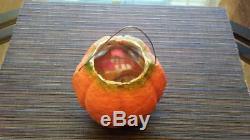 Antique Vintage Paper Mache Jack-o-lantern Pumpkin All Original Excellent Cond