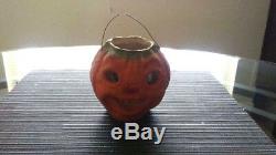 Antique Vintage Paper Mache Jack-o-lantern Pumpkin All Original Excellent Cond