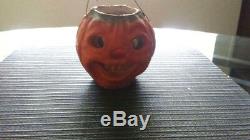 Antique Vintage Paper Mache Jack-o-lantern Pumpkin All Original Excellent Cond