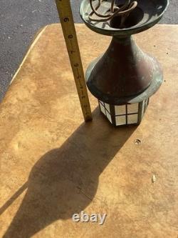 Antique Vintage Porch Light Sconce Copper Bronze Arts Crafts Lanterns Gothic