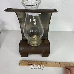 Antique Vintage Railroad Caboose Wall or Table Lantern Great Condition