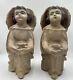 Antique/Vintage Rare-Large Paper Mache Angel Candle Holders/Jack O Lanterns