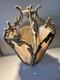 Antique Vintage Slag Panel Lamp Newel Post Bronze Statue Lantern Topper Type