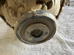 Antique Vintage Slag Panel Lamp Newel Post Bronze Statue Lantern Topper Type