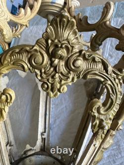 Antique Vintage Slag Panel Lamp Newel Post Bronze Statue Lantern Topper Type