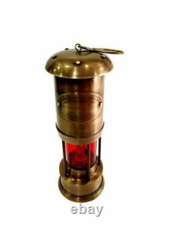 Antique Vintage Style Brass Miner Lantern Oil Lantern Antique Nautical Handmade