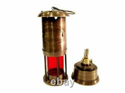 Antique Vintage Style Brass Miner Lantern Oil Lantern Antique Nautical Handmade