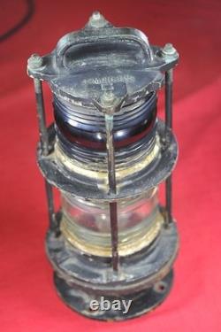 Antique Vintage US NAVY L L Rowe SYM 193 Ship Navigational Lantern/Light