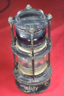 Antique Vintage US NAVY L L Rowe SYM 193 Ship Navigational Lantern/Light