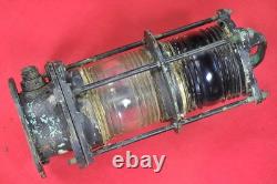 Antique Vintage US NAVY L L Rowe SYM 193 Ship Navigational Lantern/Light