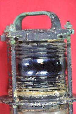 Antique Vintage US NAVY L L Rowe SYM 193 Ship Navigational Lantern/Light