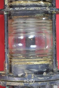 Antique Vintage US NAVY L L Rowe SYM 193 Ship Navigational Lantern/Light
