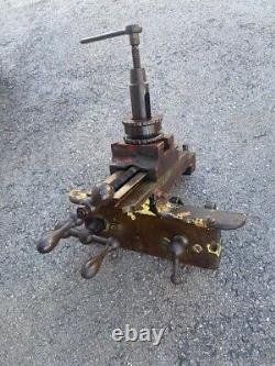 Antique Vintage WF & J Barnes No. 5 Lathe Carriage, Lantern Tool Holder, Wrench