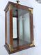 Antique Vintage Wall Mounted Lamp Lantern Case Terrarium. Bevel Glass Mirror Back
