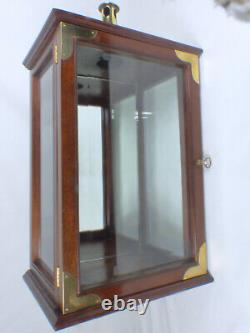 Antique Vintage Wall Mounted Lamp Lantern Case Terrarium. Bevel Glass Mirror Back