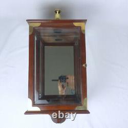 Antique Vintage Wall Mounted Lamp Lantern Case Terrarium. Bevel Glass Mirror Back