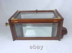 Antique Vintage Wall Mounted Lamp Lantern Case Terrarium. Bevel Glass Mirror Back