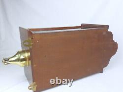 Antique Vintage Wall Mounted Lamp Lantern Case Terrarium. Bevel Glass Mirror Back