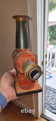 Antique Vintage Wiener Flachbrenner Magic Lantern Projector With SLIDES