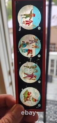 Antique Vintage Wiener Flachbrenner Magic Lantern Projector With SLIDES