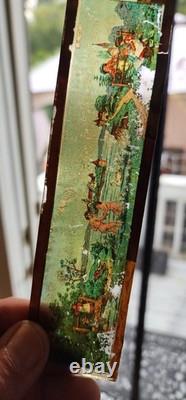 Antique Vintage Wiener Flachbrenner Magic Lantern Projector With SLIDES