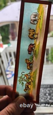 Antique Vintage Wiener Flachbrenner Magic Lantern Projector With SLIDES