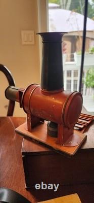 Antique Vintage Wiener Flachbrenner Magic Lantern Projector With SLIDES