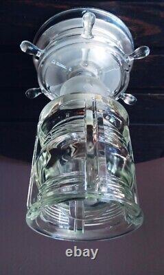 Antique/Vtg 1940s-50s Nautical-Ocean Lantern Glass Light/Lamp Ceiling Fixture