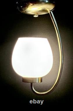 Antique/Vtg 1950's-60's MCM Art Deco Nouveau Lantern Ceiling Light/Lamp Fixture