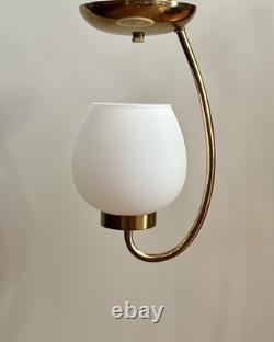 Antique/Vtg 1950's-60's MCM Art Deco Nouveau Lantern Ceiling Light/Lamp Fixture