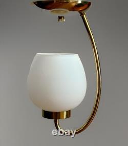 Antique/Vtg 1950's-60's MCM Art Deco Nouveau Lantern Ceiling Light/Lamp Fixture