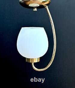 Antique/Vtg 1950's-60's MCM Art Deco Nouveau Lantern Ceiling Light/Lamp Fixture