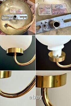 Antique/Vtg 1950's-60's MCM Art Deco Nouveau Lantern Ceiling Light/Lamp Fixture