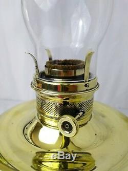 Antique Vtg Aladdin Style Brass Kerosene Parlor Lamp Oil Hurricane Lantern Light