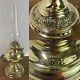 Antique Vtg Bradley Hubbard Brass Oil Lamp B&H Ornate Parlor Lantern, Converted