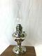 Antique Vtg Edward Miller EM&Co Nickel Plate Kerosene Oil Lamp Hurricane Lantern