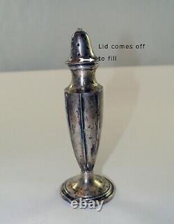 Antique Vtg. International W Sterling Silver Oil Burning Lamp Kerosene Short 209