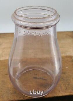 Antique WALTON MFG CO. N. Y. Tubular lantern globe RARE Hotblast