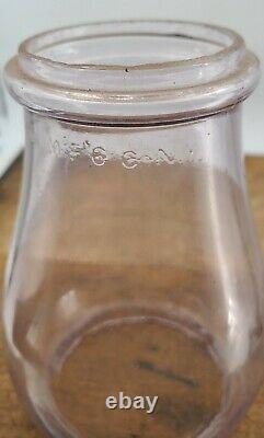 Antique WALTON MFG CO. N. Y. Tubular lantern globe RARE Hotblast