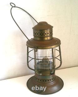 Antique WW 1 Perko Ship's Brass Marine Lantern