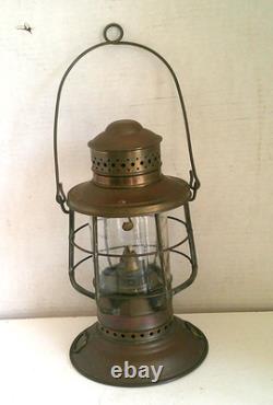 Antique WW 1 Perko Ship's Brass Marine Lantern